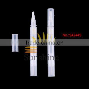 SA244S---2.5ml hot sale products dental use teeth whiteing pen cosmetic pen/ click cosmetic pen with sponge applicator