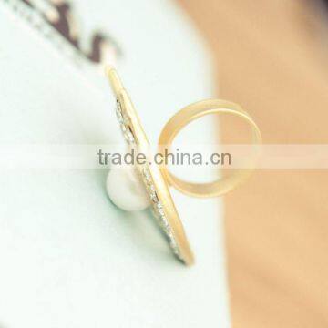 Fashion Jewelry 2016 Pearl Eye Front Opening Ring photo-4