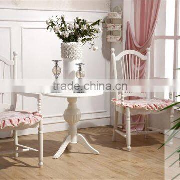 High Quality Small Wooden Round Table HB-A# Round Table and Chair Set Fancy Round Table With Lazy Susan