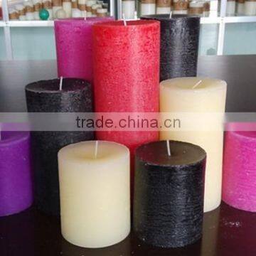 low temperature frosted pillar religious candle