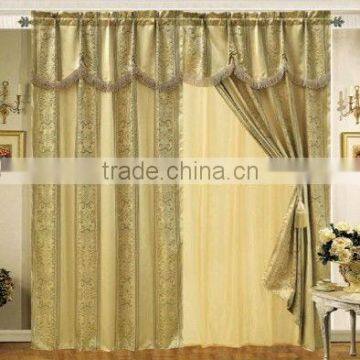 Jacquard Curtain with Lining (with Tassels)