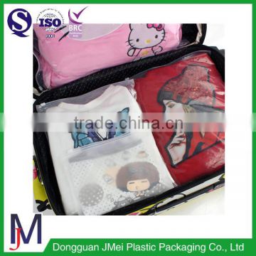 China supplier cheap price plastic zip lock packaging bag for clothes/three sides zipper pe clothes pouch