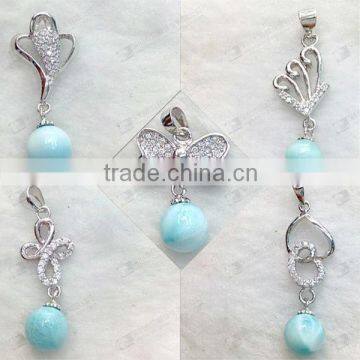 Wholesale larimar jewelry larimar pendant 6mm,8mm,10mm