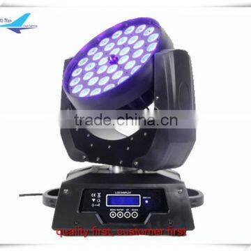 high powerful led stage 36*15w rgbwa zoom function moving head wash led