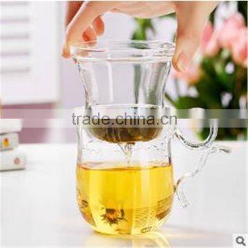 Heat Resistant New Design 360ml Borosilicate Glass Tea Cup/pot for Office With Creative Handle.in Stock. photo-2