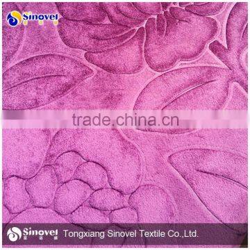 Shining Embossed Velour Fabric/Microfiber Fabric For Sofa