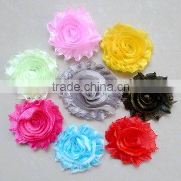 Beautiful Clouds yarn flower ,shabby chiffon flower frayed shabby chic rose trim