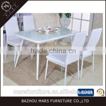 Oval tempered glass dining table LDT013