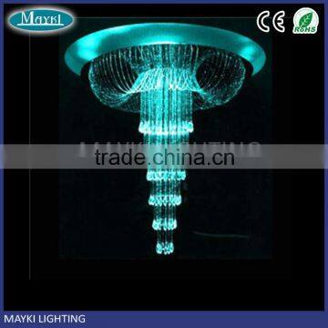 Fashion luxury crystal pendant lighting for project presentation with fiber optic lighting