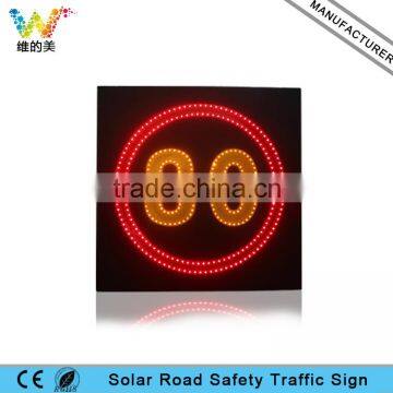 LED Manufacturer New Road Safety Warning Light Aluminum Speed Limit Sign