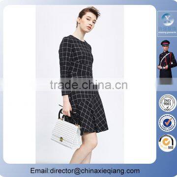 2016 Fashion Ladies Plaid Dress Women Plaid Dress