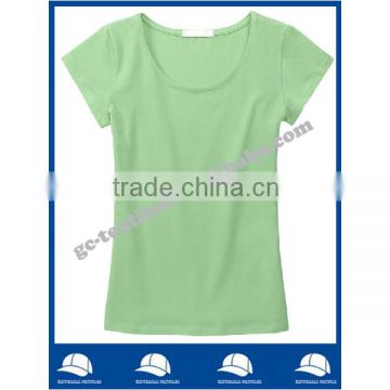 Short Sleeve Round Neck Women's Cotton/Spandex Sport T-shirt