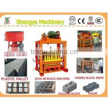 Small Investment Big Profit! QTJ4-40 Hollow Block And Pavers Brick Making Machine for Small Factory With Vedio