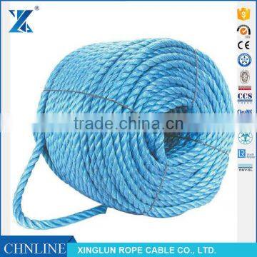 3 Strand twisted PP Danline Rope, Polypropylene Danline rope