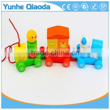 Colorful Wood Stocking Train Toys Colorful Animation Blocks Education Gift photo-5