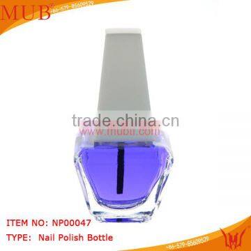 pe nail polish bottle with plastic cap and brush