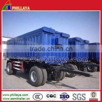 2 Axle 15-30ton Side Wall Dumper Self Unloading Full Trailer Draw Bar Truck Trailer photo-5