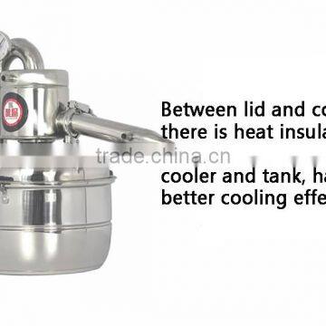 High Quality Household Stainless Steel 15L Home Alcohol Distiller For Sale With Thermometer Spirits(Alcohol) Distillation Boiler photo-2
