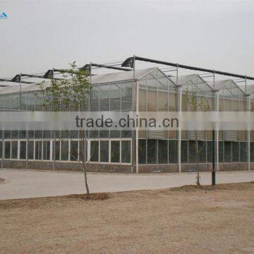 Glavanized Steel Structure Glass Covered Greenhouse photo-2