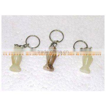 TOP PAKISTANI NATURAL STONE ONYX KEY CHAINS HANDICRAFTS photo-3