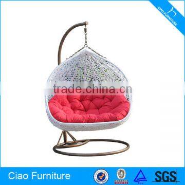 Outdoor Furniture Wicker Double Rattan Hanging Chair