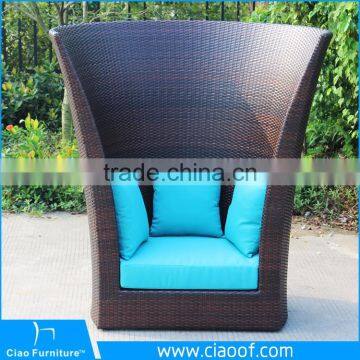 Leisure Rattan High Back Chair With Cushion