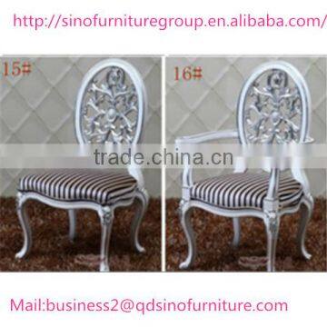 Modern Wood or Stainless Steel Framed Baroque Chair photo-4