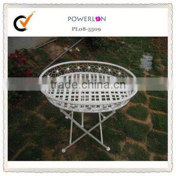 Antique White Outdoor Metal Table and Chairs