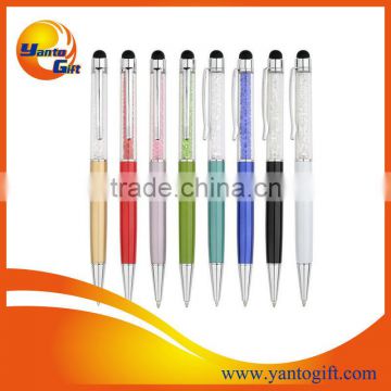 Logo printed twist crystal stylus pen as giveaway