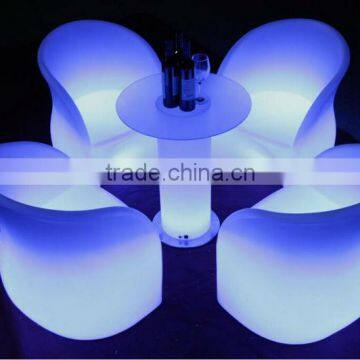 Led Bar Furniture Round Table/Hot Sell Led Rechargeable Coffee Table/LED Remote Outdoor Lawn Tea Table photo-2
