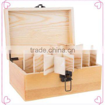 Professional Customizable Dividers Holiday Essential Oil Wood Gift Box With Chic Handle and Clasp photo-5