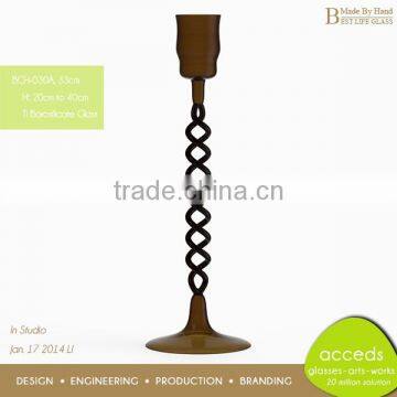 Hand Made Pyrex Glass Candle Holder Goblets photo-2