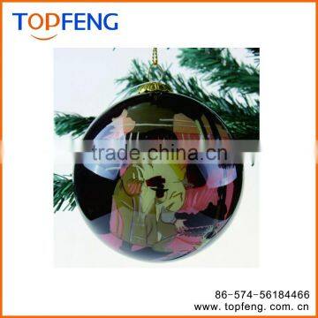 2016 hot design glass christmasinside painting ball/hanging glass ball/hanging glass ball