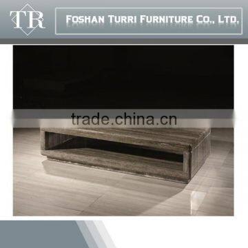 Modern White Iran Travertine Rectangle Center Table photo-2