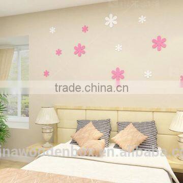 2015 Factorymade Refined Flower Shape Wooden Wall Stickers photo-3