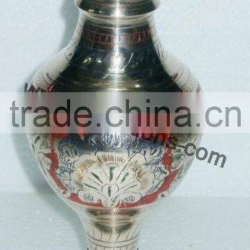 Small Wedding Table Metal Vase / Unique Wedding Table Vases photo-4