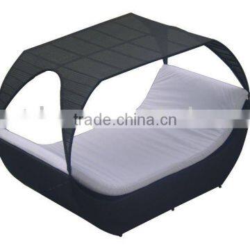 new design patio oval wicker chaise lounge bed