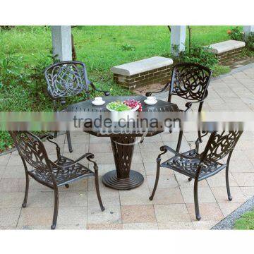 wholesale hot sale modern outdoor cafe metal furniture home garden cast aluminum patio set manufacturer