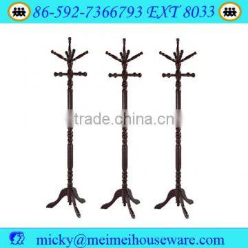 corner wooden coat rack