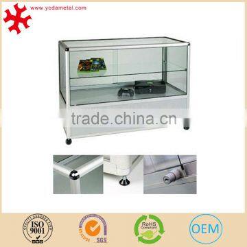 MDF jewelry retail store square glass display showcase counter