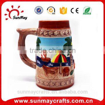 Wholesale custom high quality beach souvenir ceramic mug for sale