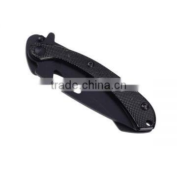 A21-1069 Stainless Steel Straight Black Edge Folding Knife photo-2
