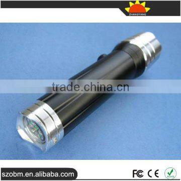 12 Led Flashlight Torch With Compass,3xAAA Battery Aluminum Alloy Led Flashlight photo-3