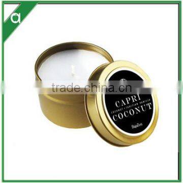 Small Luxury Travel Scented Candle in Gold Tone Tin photo-3