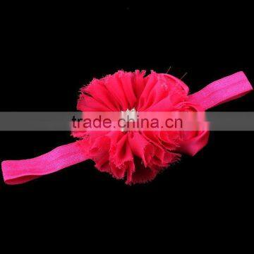 Chiffon Flower and Satin Rose Flower Headband for Kids Hair Accessories photo-4