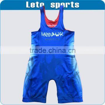 Full Sublimation Cheap Reversible Wrestling Singlet custom made dye sublimation wrestling singlet