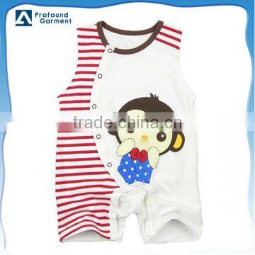 wholesale custom designs high quality natural organic fabrics baby clothes 100% cotton print baby romper