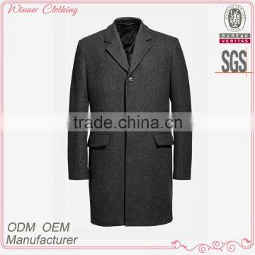 High Quality Trendy Simple Deisgn Formal Long Coat for Men