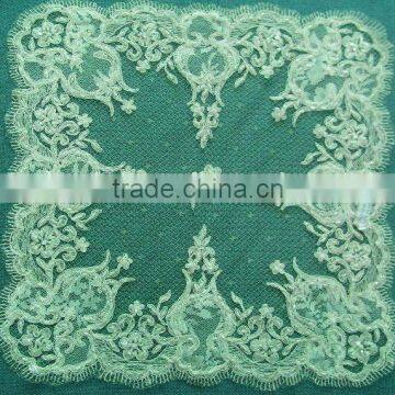 Luxury Embroidered Table Cloth Beaded Sequined Lace Fabric