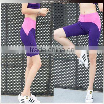 Wholesale Cheap Sport Wear Stretchy Lycra Compression Women Workout Shorts photo-6